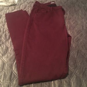 Old Navy Rockstar mid rise burgundy/plum color. 12